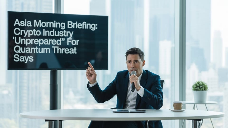 Asia Morning Briefing: Crypto Industry 'Unprepared' For Quantum Threat Says Analyst
